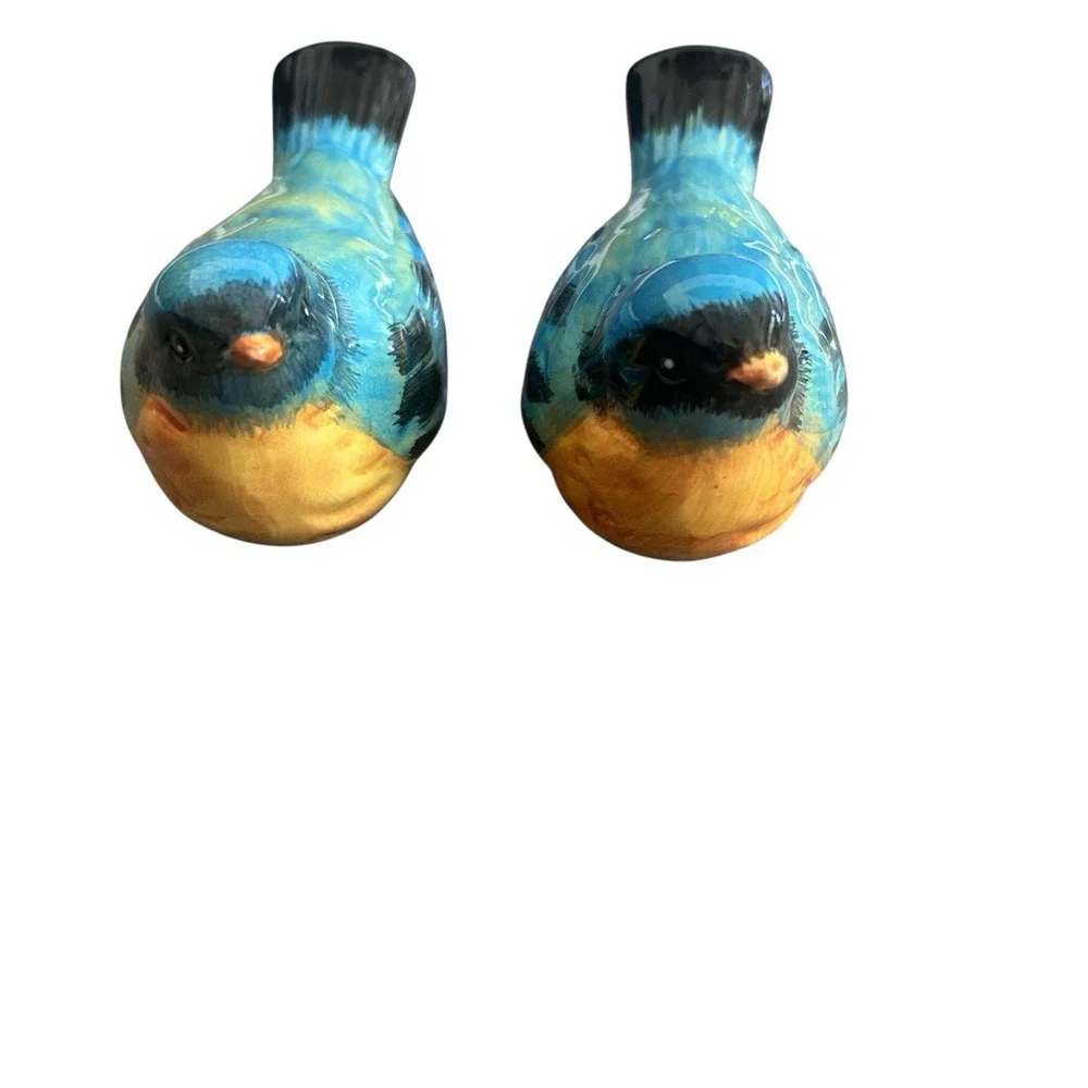 Certified International Spring Meadow Tray Bluebird Figural‎ Salt Pepper Shakers
